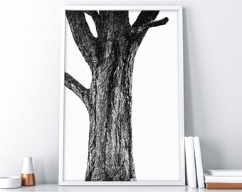 Tree Wall Decal| Woodland Decor| Plant Printable Art| Farmhouse Art Print| Nature Lover Gift| Minimalist Poster| Boho Wall Decal