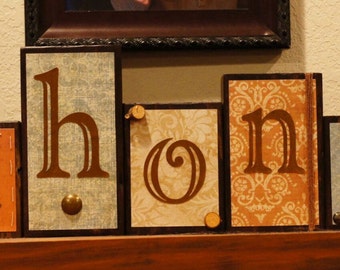 letters block wood wooden decor