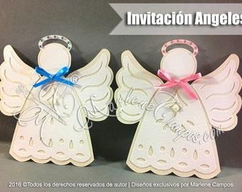 Angel invitation, Baptism Invitation for boy, Christening Invitation, Angel Invitation baptism, Angel Baptism Invitation