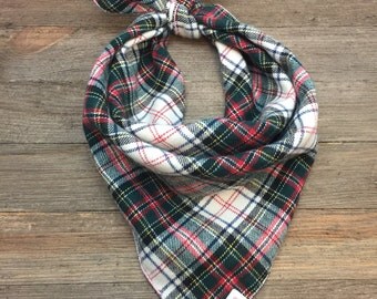 Plaid Dog Bandana - Buddy, Plaid Dog Bandana, Dog Bandana, Pet Bandana, Flannel Bandana, christmas dog bandana, Christmas Bandana