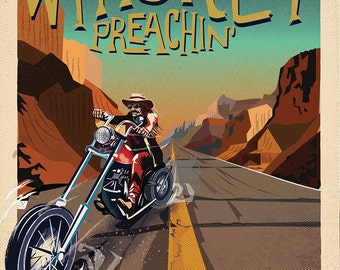 Easyrider Americana Whiskey Preachin' A2 poster on Heavyweight paper