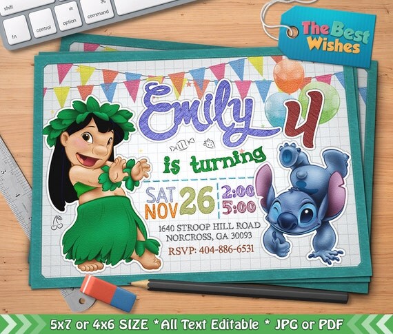 Lilo And Stitch Invitations 8