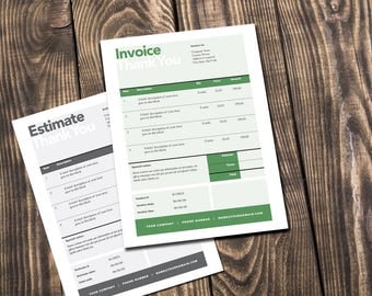 Printable Invoice Estimate template, Editable Template, Invoice Template, Billing Template, Word Invoice, Business Forms, Printable Estimate