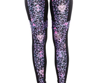 Geo Pop Winter Leggings - WAS 110 - NOW 59 - high waisted warm neoprene womens casual winter festival fashion designer stretch pants
