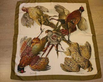 Rare authentic vintage scarf by Hermes "Belle Chasse", 1954