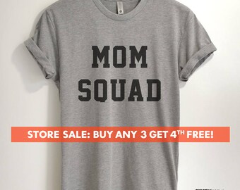 Mom Squad T-shirt, Ladies Unisex Crewneck Shirt, Mother's Day T-shirt, Gift for Mom, Unisex