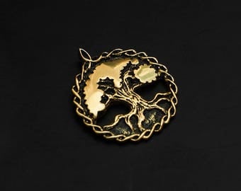 Tree of life pendant, tree-of-life necklace, hand made tree necklace, yggdrasil, rustic pendant, antique style jewelry