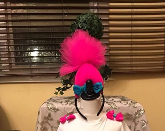 Trolls headband, poppy troll headband, trolls hair headband, trolls headpiece, poppy headpiece, princess poppy trolls headband