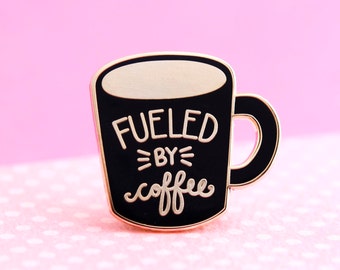 Coffee Enamel Pin - cute enamel mug pin | hat badge | hygge pin