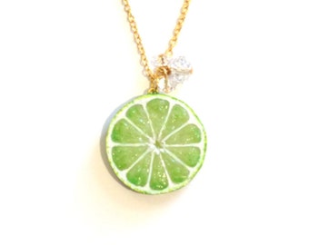 Lime Slice Necklace