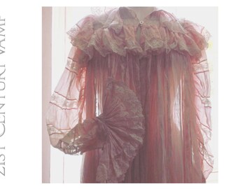 1940s Vintage Couture Motif Robe B34  (R318) Par Anne Adams Original