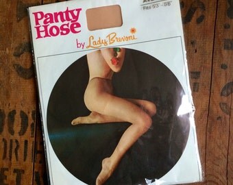 Deadstock 60s Panty Hose // Lady Brevoni Nylons // Sheer Elegant Nude Stockings Tights Hosiery // Average
