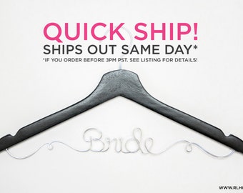 QUICK SHIP / Ships Same Day / Bride Hanger / Wedding Hanger / Personalized Bridal Hanger / Wire Name hanger / Wire Hanger / Name Hanger