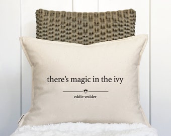 15x19" There's Magic in the Ivy Cover - Chicago Cubs World Series - Wrigley Field - Eddie Vedder Song - Cotton Duck Canvas - Button Closure