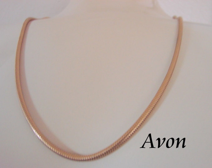 Avon Designer Signed Serpent Snake Goldtone Chain Vintage Jewelry Jewellery