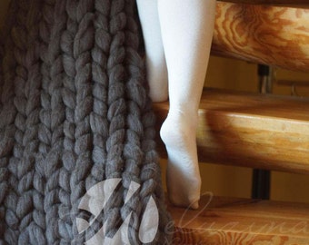 Big chunky knit blanket, wool blanket, woolly blanket, chunky wool, Throw, knit throw, chunky throw, chunky knit