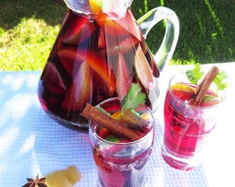 Hostess Wine Gift, Spiced Sangria Kit, Food Kit, Sangría Bar, Bridesmaid Gift, Cocktail kit