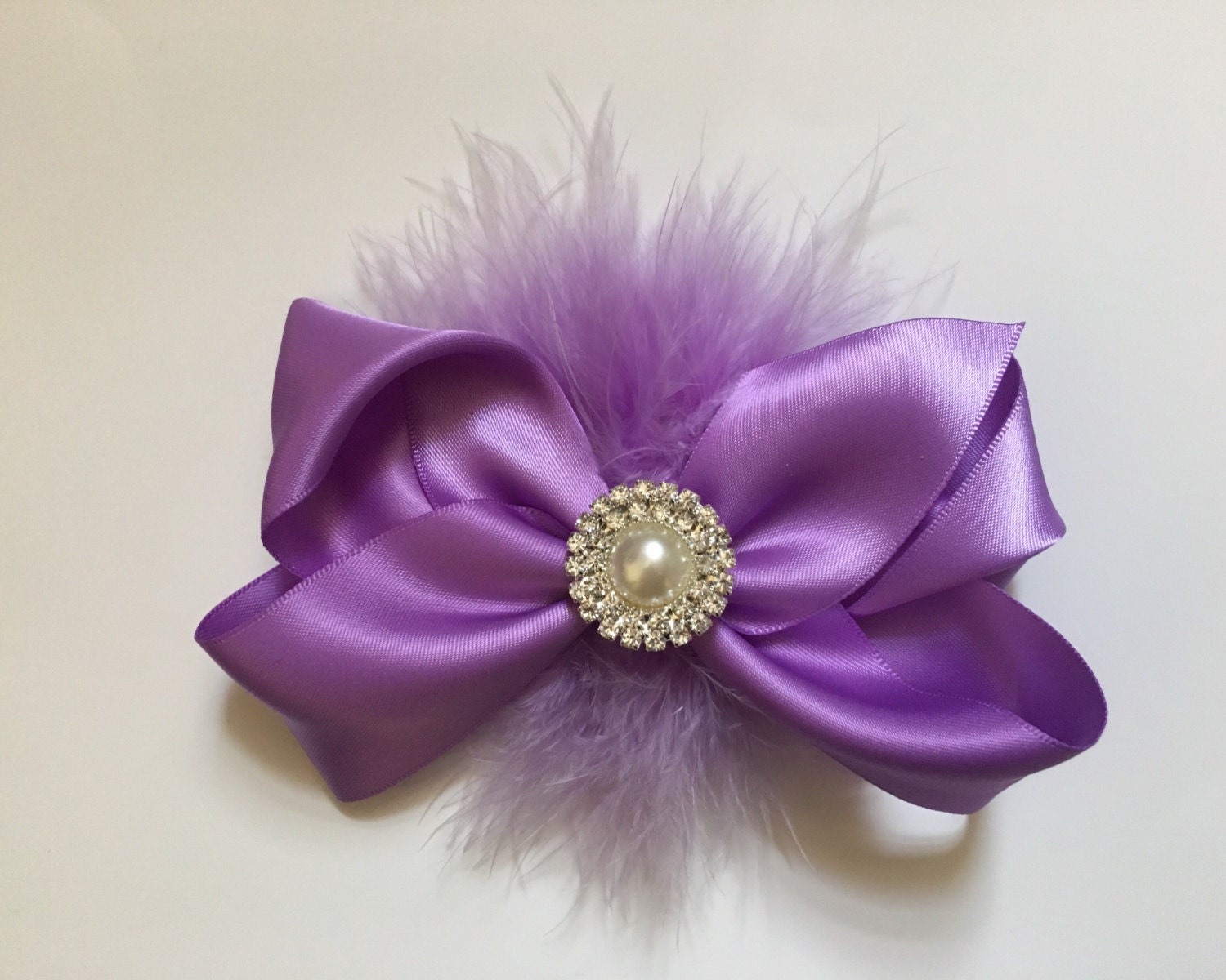 Lilac Lavender Hair Bow Flower Girl Hair Accessory Purple