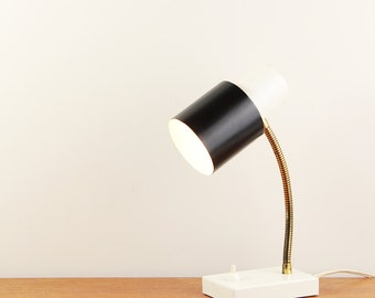 Vintage black & white table lamp made by Hala Zeist - Made in The Netherlands - ca. 1960s