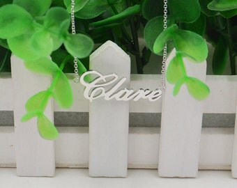 Name necklace sterling silver-custom name plate necklace-Personalized name jewelry-gift for friend