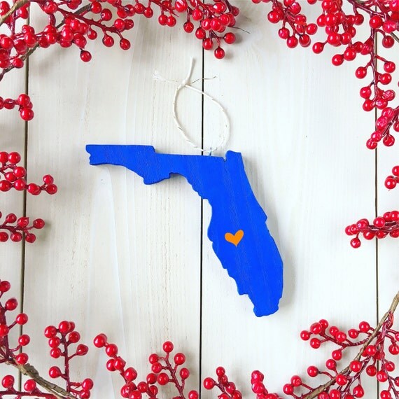Florida Ornament. Florida State Christmas Ornament.