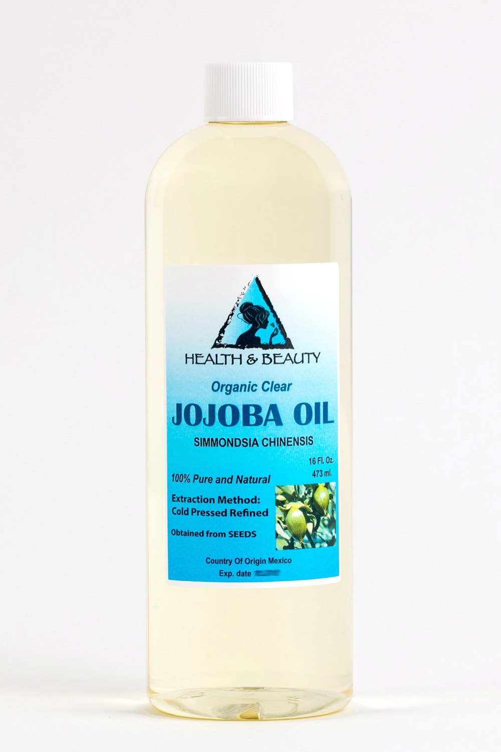 16 oz JOJOBA OIL CLEAR Organic Carrier Cold Pressed Refined