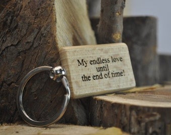 wood key chain, custom keychain, Memorial, Team, Friends, Wedding, Stamped Keychain