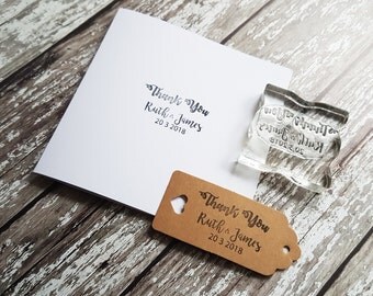 Custom thank you stamp custom personalised wedding stamp