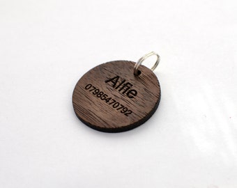 Personalised Wooden Pet Tag - Dog Tag - Engraved Dog Tag - Dog Tags For Dogs - Pet ID Tag