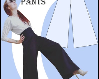Sewing Pattern: Really Easy high waist wide legged pants
