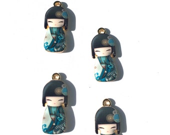 Spiritbeads Kokeshi Japanese Doll チャーム2点+bonfanti.com.br