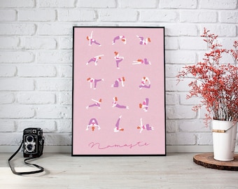 Yoga Wall Art yoga pose | etsy Yoga Wall Art yoga pose | etsy