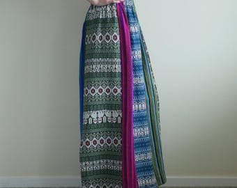 Ethnic Boho Blanket Maxi Skirt