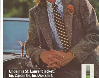 1979 Advertisement Vitas Gerulaitis Brut by Faberge Lotion St Laurant Jacket Cardin Tie Dior Shirt Tennis Celebrity Star Decor Wall Art