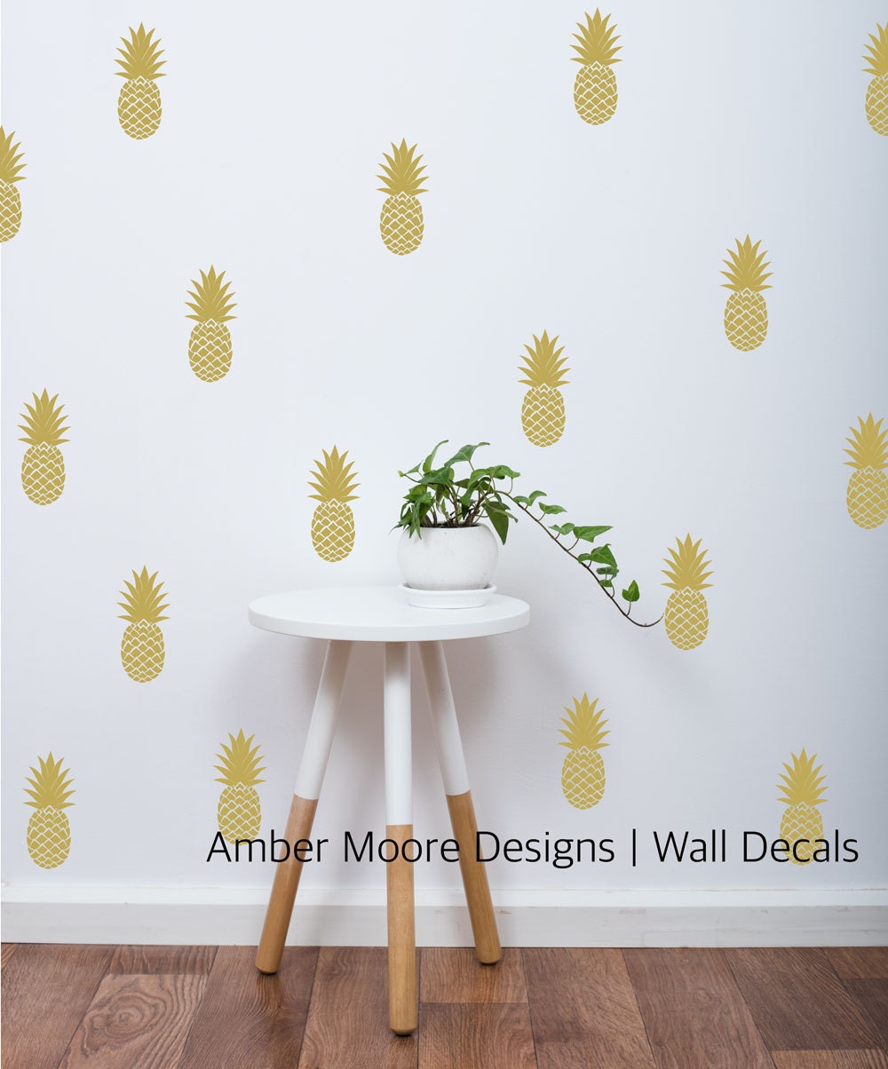 Pineapple Wall Decals Set of 12 Pineapples Stickers
