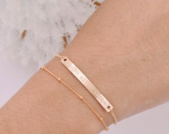 Sorority Bar Bracelet / Sorority Bracelet / Sorority Gift / Big Little Bracelet / Sorority Jewelry / Gold Bar Bracelet / Big Little Gift