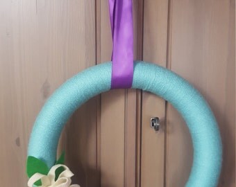 Spring Flowers Felt and Yarn Wreath