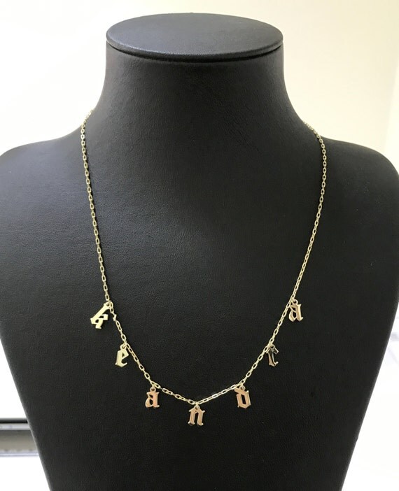 Gothic Choker Necklace Name Choker Necklace Personalized