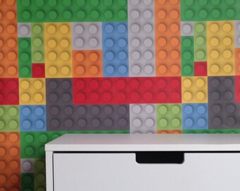 Removable Wallpaper, Lego, Lego wallpaper, Wallpaper, Peel and stick wallpaper, Repositionable wallpaper, Self adhesive wallpaper