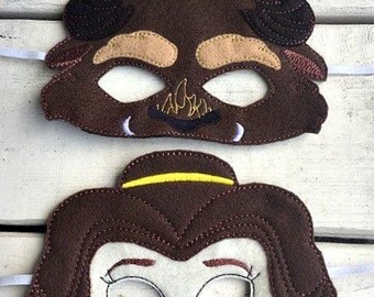 Beauty and the Beast inspired masks