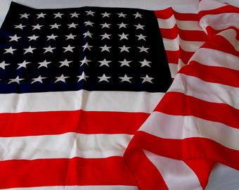 Vintage 48 Star American Flag, Banner, 2X3 Feet