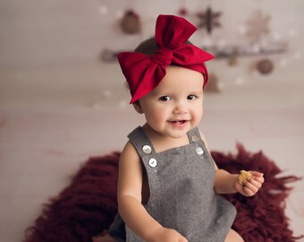 CRIMSON Gorgeous Wrap- headwrap; fabric head wrap; red head wrap; boho; newborn headband; baby headband; toddler headband