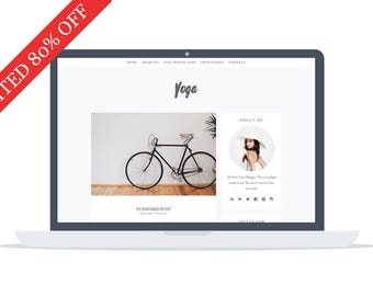 80% OFF - Yoga Wordpress Blog Theme - Lifestyle and Fashion Blog - Premade Blog Template - Minimalist Theme - Instant Download
