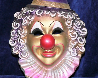 Venetian Clown Mask Hand Painted Ceremic Italy Venice