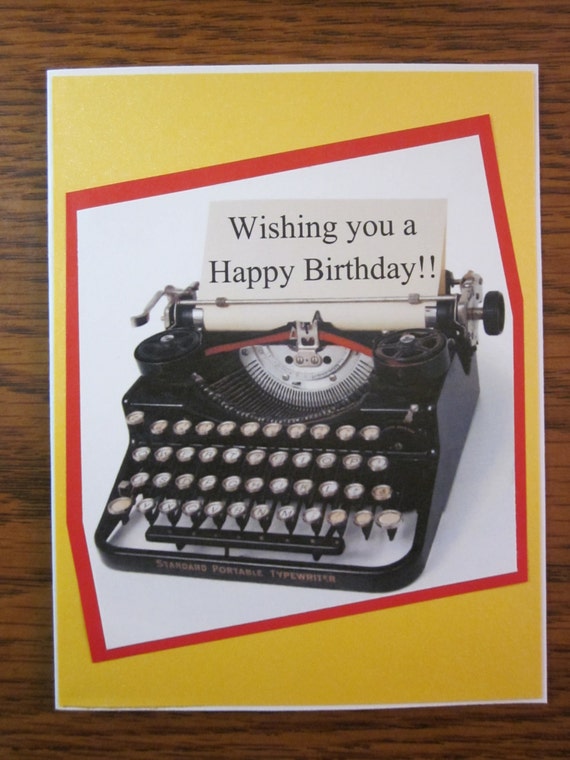 Typewriter Birthday Card