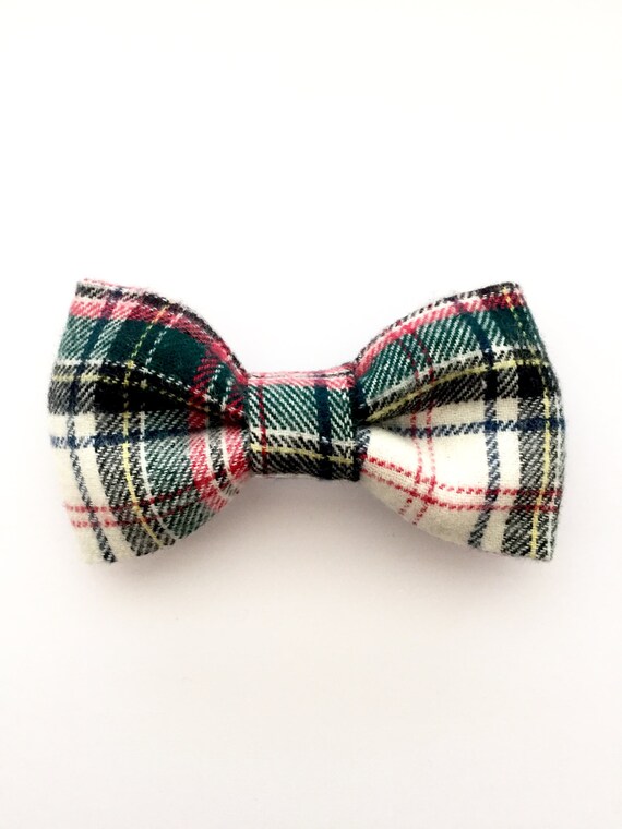 Christmas Plaid Bow Tie Green Plaid Bow Tie Green Tartan Bow