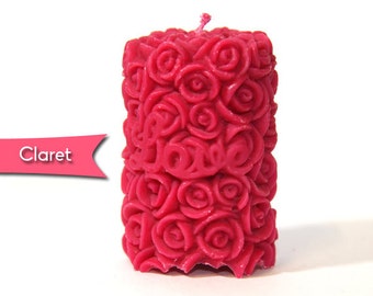 2 x Apple Scented - Claret Rose Candles