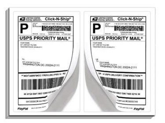 200 SHIPPING Labels 100 Sheets for Etsy labels Stamps.com