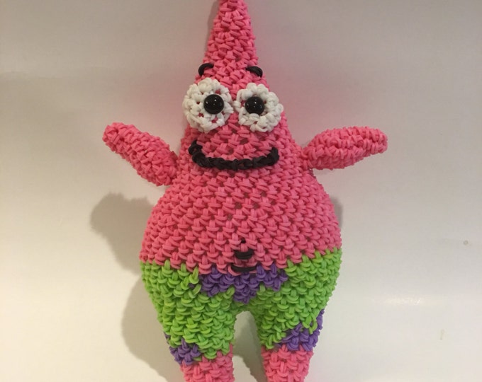 SpongeBob SquarePants Patrick Star Rubber Band Figure, Rainbow Loom Loomiguumi, Rainbow Loom Character