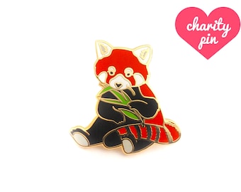 Red Panda Enamel Pin (red panda pin hard enamel pin lapel pin badge jewelry cute panda jewelry endangered pin cloisonne backpack pins)